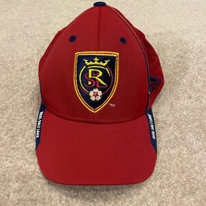 Men’s REAL salt lake hat, Adidas,  red with logo